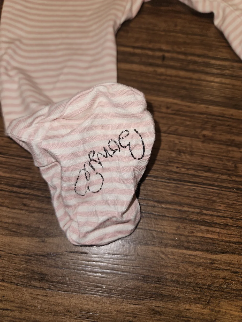 Soft Pink Stripe Footed One-Piece - Cozy Wrap Front